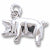 Pig charm in 14K White Gold hide-image