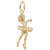 Ice Skater Charm In Yellow Gold