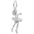 Ice Skater Charm In Sterling Silver