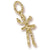 Ice Skater charm in Yellow Gold Plated hide-image