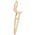Crutch Charm in Yellow Gold Plated