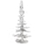 Christmas Tree Charm In 14K White Gold