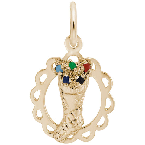 Christmas Stocking Charm in Yellow Gold Plated