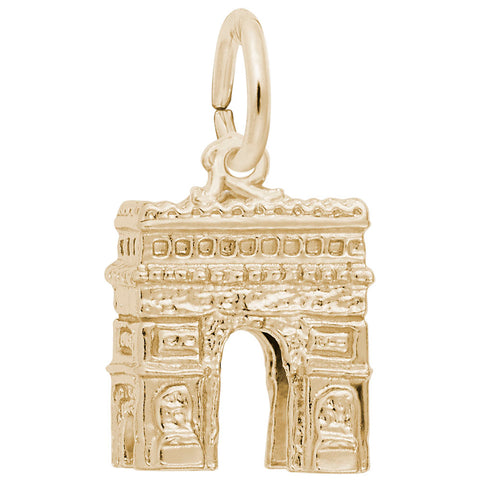 L'Arc De Triomphe Charm in Yellow Gold Plated