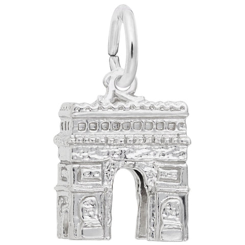 L'Arc De Triomphe Charm In Sterling Silver