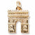 L'arc De Triomphe Charm in 10k Yellow Gold hide-image