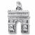 L'Arc De Triomphe charm in 14K White Gold hide-image