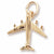 Airplane Charm in 10k Yellow Gold hide-image