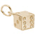 Dice Charm in Yellow Gold Plated