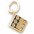 Dice charm in Yellow Gold Plated hide-image