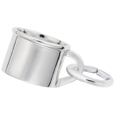 Baby Cup Charm In 14K White Gold