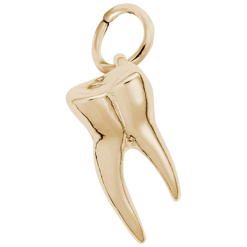 Tooth Charm In Yellow Gold