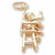 Highchair charm in Yellow Gold Plated hide-image