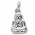 Buddha charm in 14K White Gold hide-image