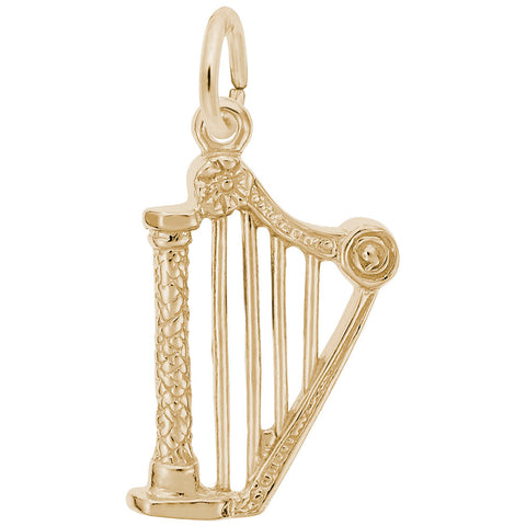 Harp Charm In Yellow Gold