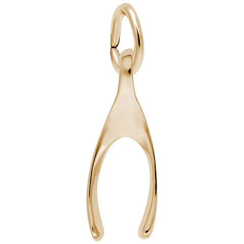 Wishbone Charm in Yellow Gold Plated