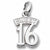 Sweet 16 charm in 14K White Gold hide-image