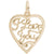 I Love You Charm in Yellow Gold Plated