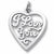 I Love You charm in Sterling Silver hide-image