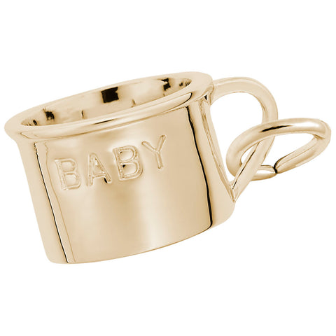 Baby Cup Charm in Yellow Gold Plated