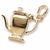 Teapot Charm in 10k Yellow Gold