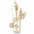 Skis charm in Yellow Gold Plated hide-image