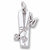 Skis charm in Sterling Silver hide-image