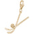 Field Hockey Charm in Yellow Gold Plated