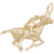 Horse,Rider Charm In Yellow Gold
