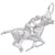 Horse,Rider Charm In 14K White Gold