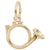 French Horn Charm in Yellow Gold Plated