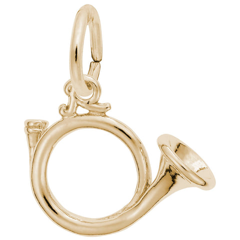 French Horn Charm In Yellow Gold