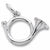 French Horn charm in Sterling Silver hide-image