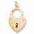 Lock, Heart charm in Yellow Gold Plated hide-image