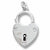 Lock, Heart charm in Sterling Silver hide-image