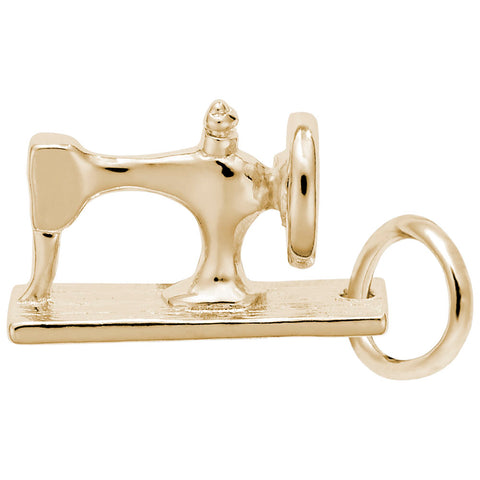 Sewing Machine Charm in Yellow Gold Plated