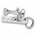 Sewing Machine charm in 14K White Gold hide-image