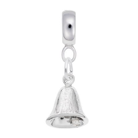 Bell Charm Dangle Bead In Sterling Silver