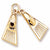 Swim Fins charm in Yellow Gold Plated hide-image