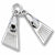 Swim Fins charm in Sterling Silver hide-image