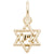 Star Of David Charm In Yellow Gold