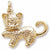 Cat charm in Yellow Gold Plated hide-image