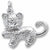Cat charm in Sterling Silver hide-image