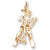 Skis charm in Yellow Gold Plated hide-image