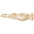 Clasped Hands Charm in Yellow Gold Plated