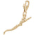 Female Swimmer Charm in Yellow Gold Plated