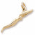 Female Swimmer charm in Yellow Gold Plated hide-image