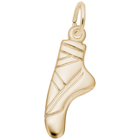 Ballet Slipper Charm in Yellow Gold Plated