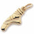 Ballet Slipper Charm in 10k Yellow Gold hide-image