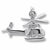 Helicopter charm in 14K White Gold hide-image